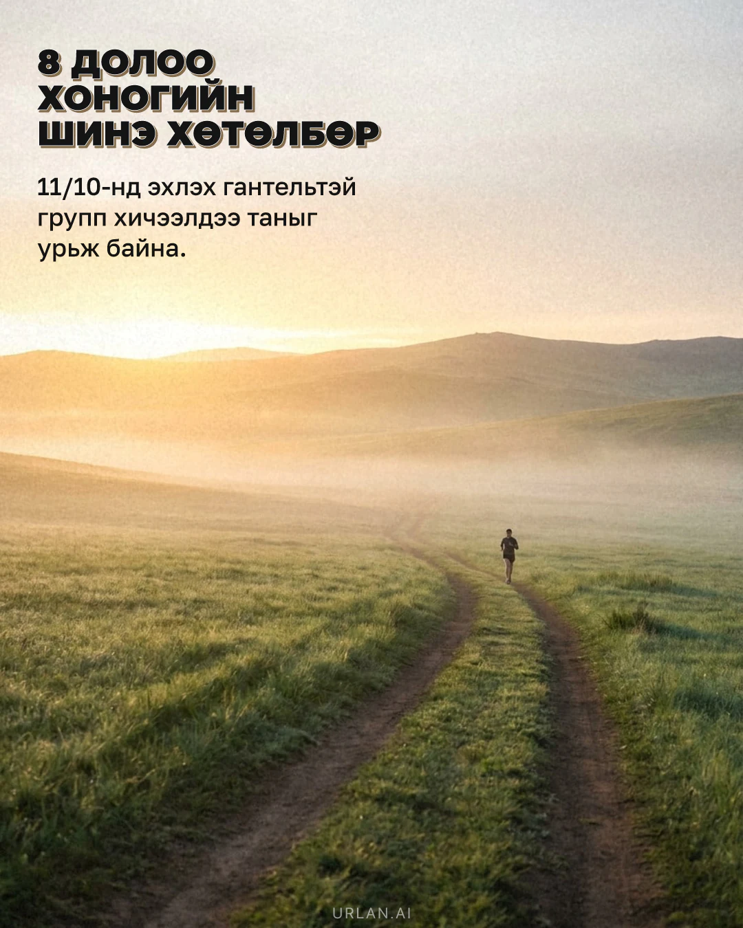 Спорт, фитнес — постерын жишээ